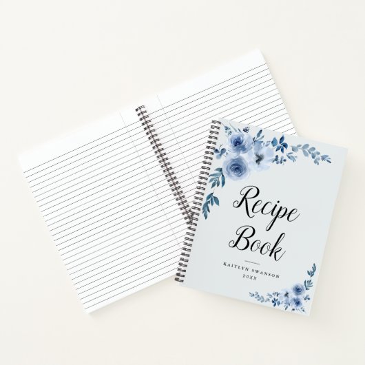 stoffig blauw bloemenrecept Boek (Binnen)