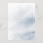 Stoffig blauw bloemenrustiek bruiloft invoegen kaa informatiekaartje (Achterkant)