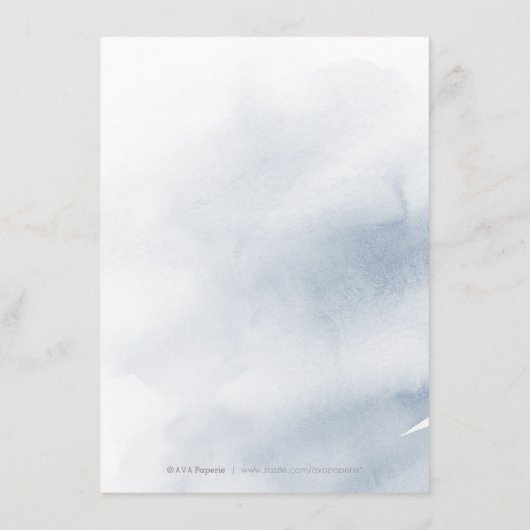 Stoffig blauw bloemenrustiek bruiloft invoegen kaa informatiekaartje (Achterkant)