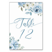 Stoffig blauw bloemig elegant vrijgezellenfeest kaart (Achterkant)