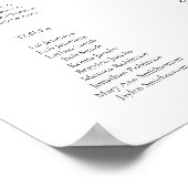 Stoffig Blauw Boho Bloemen Evenement Zitkaarten 12 Poster (Hoek)