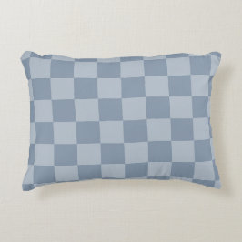 Stoffig blauw dambord accent kussen