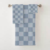 Stoffig blauw dambord
