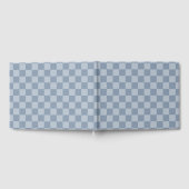 Stoffig blauw dambord gastenboek (Volledig)