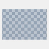 Stoffig blauw dambord inpakpapier vel (Voorkant)