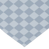 Stoffig blauw dambord korte tafelloper (Hoek)