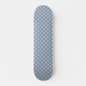 Stoffig blauw dambord persoonlijk skateboard (Voorkant)