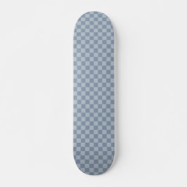 Stoffig blauw dambord persoonlijk skateboard