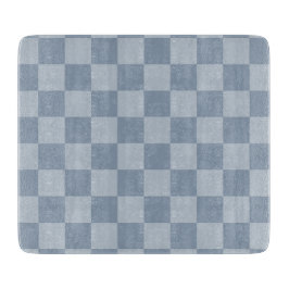 Stoffig blauw dambord snijplank