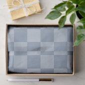 Stoffig blauw dambord tissuepapier (Geschenk)