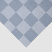 Stoffig blauw dambord tissuepapier (Detail)