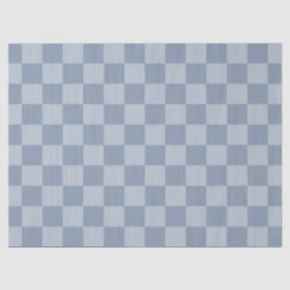 Stoffig blauw dambord tissuepapier