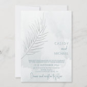 Stoffig blauw eenvoudige waterverf reliëf look pal kaart (Voorkant)