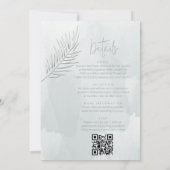 Stoffig blauw eenvoudige waterverf reliëf look pal kaart (Achterkant)