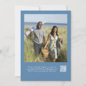 Stoffig Blauw Eenvoudige Wildbloem Bloemen Foto Br Kaart (Achterkant)