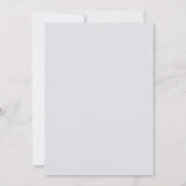 Stoffig Blauw Elegant Bloemen Bruiloft Save The Da Date (Achterkant)