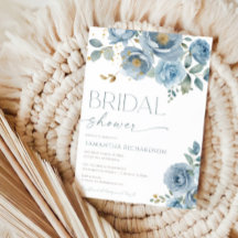 Stoffig blauw elegant floral rozen vrijgezellenfee