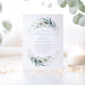 Stoffig Blauw Elegant Groen Verjaardagsfeest Kaart