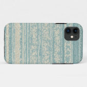 stoffig blauw en crème behang Case-Mate iPhone case (Achterkant (horizontaal))
