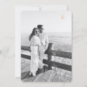 Stoffig blauw en oranje Liefdesbriefje Sla de datu Kaart (Achterkant)