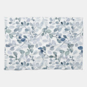 Stoffig Blauw Eucalyptus Kerst Keuken Handdoek (Horizontaal)