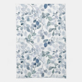 Stoffig Blauw Eucalyptus Kerst Keuken Handdoek (Verticaal)