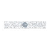 Stoffig blauw Frans bruiloft uitnodiging buik band Uitnodigingen Wikkel (Vlak)