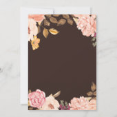 Stoffig Blauw Frans platteland Blush Bloemen bruil Kaart (Achterkant)