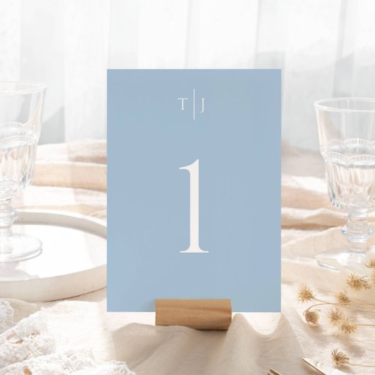 Stoffig blauw gebogen tafel nummer, acryl tafel Ka Acryl Uitnodigingen