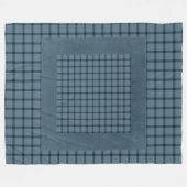 STOFFIG BLAUW GERUITE PATROON FLEECE DEKEN (Voorkant (Horizontaal))