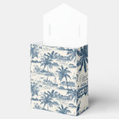 Stoffig Blauw Geschilderd Patroon Geschenkdoos met Bedankdoosjes (Geopend)