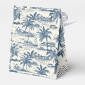 Stoffig Blauw Geschilderd Patroon Geschenkdoos met Bedankdoosjes (Achterkant)