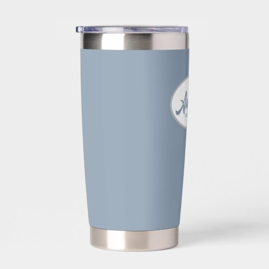 Stoffig blauw gestileerde bruiloftsbruidsjonker geïsoleerde drinkbeker (Rechts)