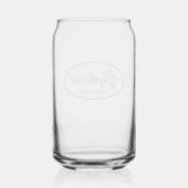 Stoffig blauw gestileerde naam bruidsmeisje glas (Achterkant)