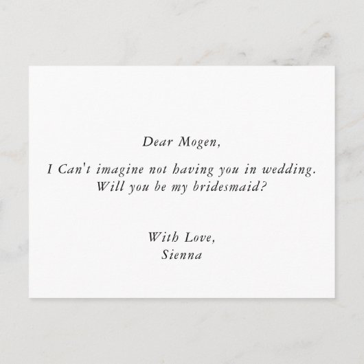 Stoffig blauw groen bladeren bruiloft bruidsmeisje uitnodiging briefkaart (Achterkant)