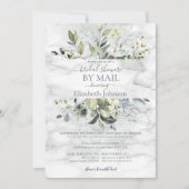 Stoffig blauw groen marmeren douche per post kaart (Voorkant)