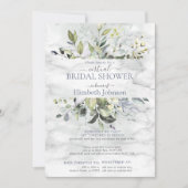 Stoffig Blauw groen Marmeren Virtuele Douche Kaart (Voorkant)