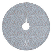 Stoffig Blauw Hand-getrokken Kerstmis dennenboom M Fleece Kerstboom Rok (Voorkant)