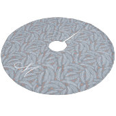 Stoffig Blauw Hand-getrokken Kerstmis dennenboom M Fleece Kerstboom Rok (Gekanteld)