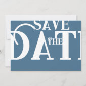 Stoffig Blauw Herfst Pampas Bruiloft Ontwerp Save The Date (Achterkant)