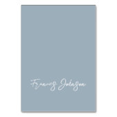 Stoffig Blauw Individuele Naam Plaats Kaarten (Voorkant)