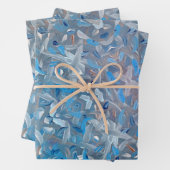 Stoffig blauw inpakpapier vel (In situ)