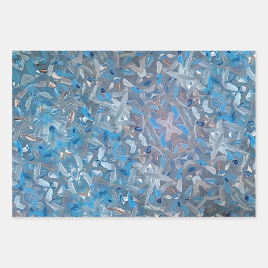 Stoffig blauw inpakpapier vel (Voorkant)