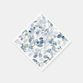 Stoffig blauw kerstservet met Waterverf bladeren Servet (Hoek)