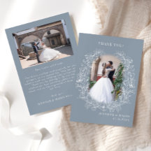 Stoffig blauw klassiek bloemenkrans Bruiloft Foto