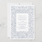 Stoffig blauw   Lijst Koppels Douche Kaart (Voorkant)