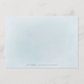 Stoffig blauw minimaal groen accommodatie informatiekaartje (Achterkant)