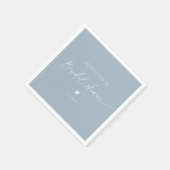 Stoffig blauw minimalistisch elegant kalligrafie b servet (Hoek)