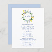 Stoffig Blauw Minimalistisch Modern Elegant Monogr (Voorkant / Achterkant)