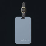Stoffig Blauw Minimalistisch Modern Elegant Monogr Bagagelabel<br><div class="desc">Introductie van ons Dusty Blue Minimalist Modern Monogram Elegant Collectie: Verhoog uw stijl met ingetogen verfijning en tijdloze charme. Ons collectie heeft minimalistische design in een rustgevende stoffige blauwe tint, versterkt met elegante monogrammen op maat van uw persoonlijke smaak. Van verfijnde briefpapier tot veelzijdige accessoires, elk stuk in ons collectie...</div>